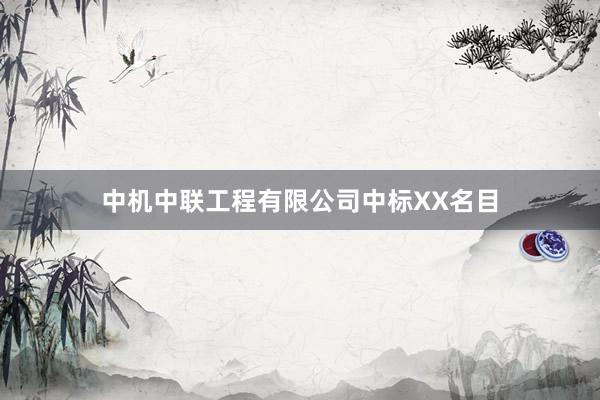 中机中联工程有限公司中标XX名目